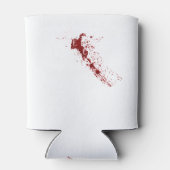 bloedvlekken rood, ultraviolet licht blauw blikjeskoeler (Achterkant)