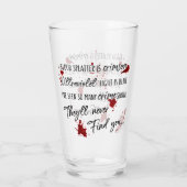 Bloedvlekken zijn Crimson Red | Dark Murder Myster Glas (Achterkant)