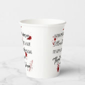 Bloedvlekken zijn Crimson Red | Dark Murder Myster Papieren Bekers (Rechts)