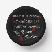 Bloedvlekken zijn Crimson Red | Dark Murder Myster Papieren Kommen (Voorkant)