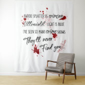 Bloedvlekken zijn Crimson Red | Dark Murder Myster Wandkleed (In situ)