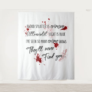 Bloedvlekken zijn Crimson Red Dark Murder Myster Wandkleed