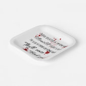 Bloedvlekken zijn karmozijnrood | Donkere moordmys Papieren Bordje (Gebogen)