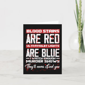 Bloedvlekken zijn rood ultraviolet licht is blauw  kaart