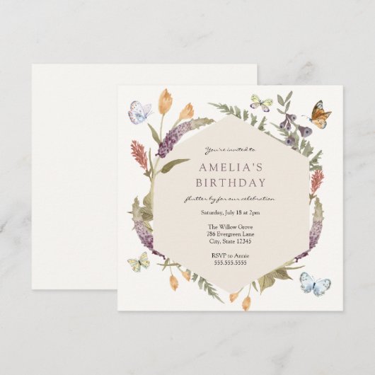 Bloedvlinder Kaart (Voorkant / Achterkant)