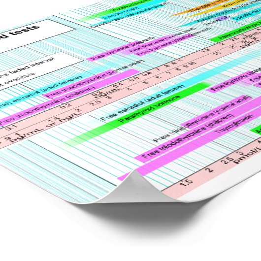 Bloedwaarden gesorteerd op basis van massa en Mola Poster (Hoek)