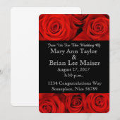 Bloedweddenschappen Rode rozenkaartjes Kaart (Voorkant / Achterkant)