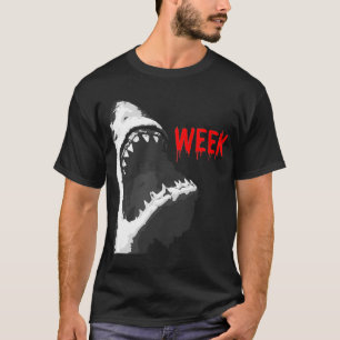 Bloedweek Funny Shark opent Jaw Teeth Shark L T-shirt