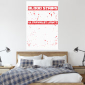 Bloedzeugen zijn rode ultravioletlichten blauw H Canvas Afdruk (Insitu (Slaapkamer))