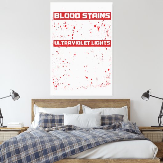 Bloedzeugen zijn rode ultravioletlichten blauw H Canvas Afdruk (Insitu (Slaapkamer))