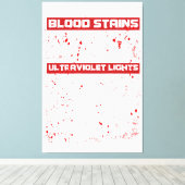 Bloedzeugen zijn rode ultravioletlichten blauw H Canvas Afdruk (Insitu (Houten vloer))