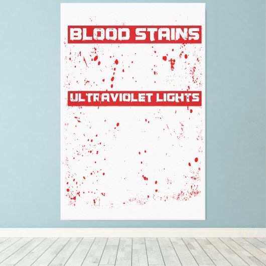 Bloedzeugen zijn rode ultravioletlichten blauw H Canvas Afdruk (Insitu (Houten vloer))