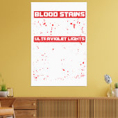 Bloedzeugen zijn rode ultravioletlichten blauw H Canvas Afdruk (Insitu (Woonkamer))