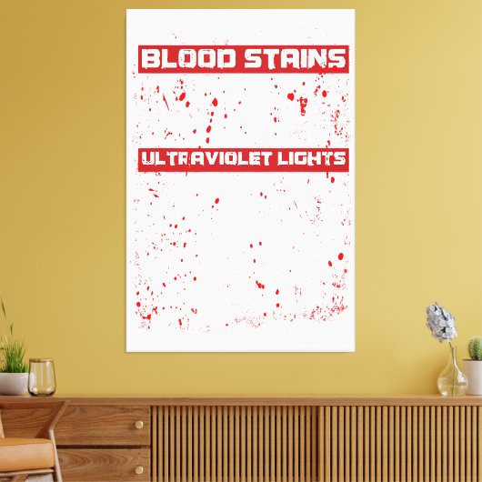 Bloedzeugen zijn rode ultravioletlichten blauw H Canvas Afdruk (Insitu (Woonkamer))