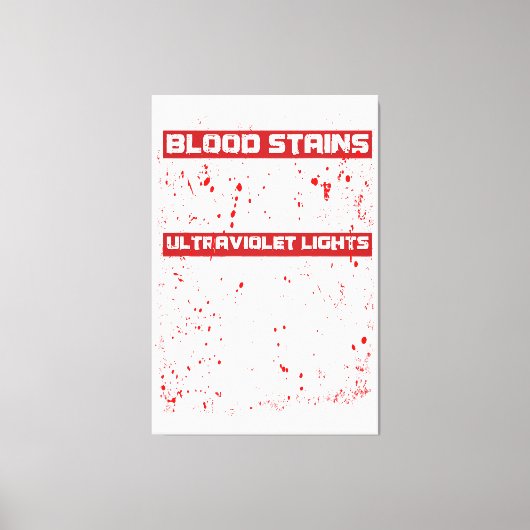 Bloedzeugen zijn rode ultravioletlichten blauw H Canvas Afdruk (Voorkant)