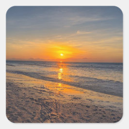Bloedzonsondergang Vierkante Sticker