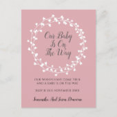 Bloedzuigers Roze Zwangerschap Aankondigingskaart (Voorkant)