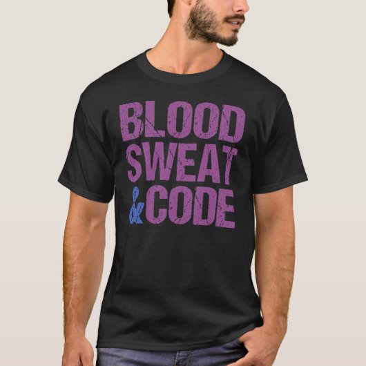 Bloedzweet en code t-shirt (Voorkant)