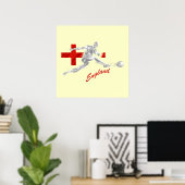 Bloedzweet en Engeland - footballs cadeaus voor fa Poster (Thuiskantoor)