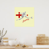 Bloedzweet en Engeland - footballs cadeaus voor fa Poster (Keuken)