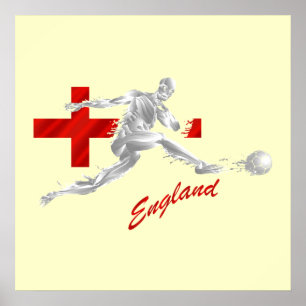 Bloedzweet en Engeland - footballs cadeaus voor fa Poster