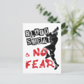 Bloedzweet en geen angst Lacrosse Briefkaarten (Staand voorkant)