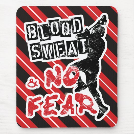 Bloedzweet en geen angst Lacrosse Mousepad Muismat (Voorkant)