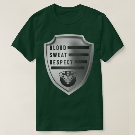 Bloedzweet en respect t-shirt (Design voorkant)
