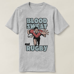 Bloedzweet en rugby Humor sport T-shirt