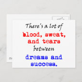 Bloedzweet en tranen briefkaart (Voorkant / Achterkant)