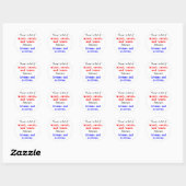 Bloedzweet en tranen ronde sticker (Vel)