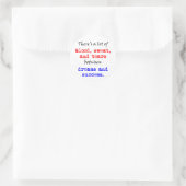 Bloedzweet en tranen ronde sticker (Tas)