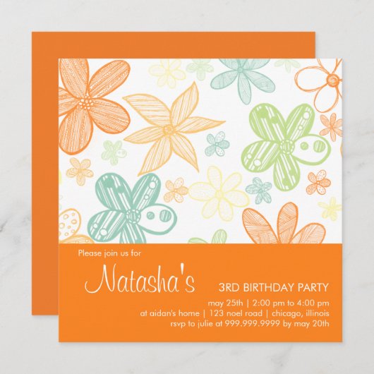 Bloedzwellen ・ Uitnodiging op zaterdag (Voorkant / Achterkant)