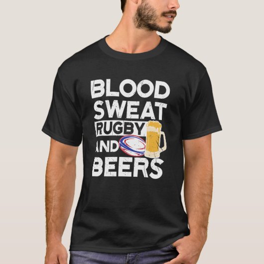 Bloedzweten Rugby en beers Samoa Rugby T-shirt (Voorkant)
