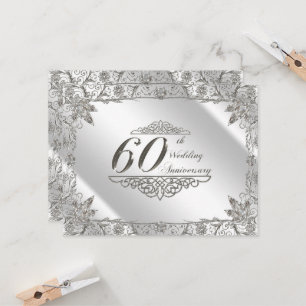 Bloei 60e Diamanten Huwelijksjubileum Uitnodiging