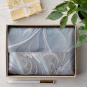 Bloei Abstract Moderne Fractale Bloem Met Blauwe Tissuepapier (Geschenk)
