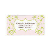 Bloei accent Lijst retour adreslabels. Etiket (Voorkant)