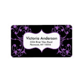 Bloei accent Lijst retour adreslabels. Etiket (Voorkant)