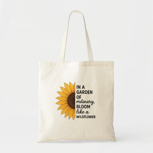 Bloei als een Wilde Bloem Boodschappentas Tote Bag (Voorkant)
