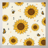 Bloei als een zonnebloem poster (Voorkant)