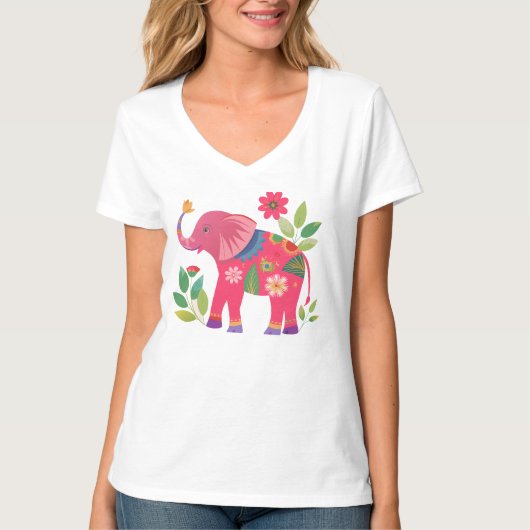 Bloei als het hart van een olifant t-shirt (Voorkant)