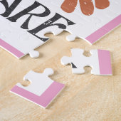 Bloei als je bent Boho Floral Inspirerend Quote Legpuzzel (Zijkant)