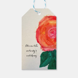 Bloei alsof niemand kijkt cadeaulabel