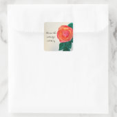 Bloei alsof niemand kijkt vierkante sticker (Tas)