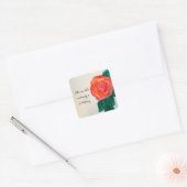 Bloei alsof niemand kijkt vierkante sticker (Envelop)