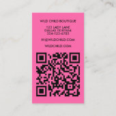BLOEI BESTELLING BEDANKT Minimal Bloem QR code Visitekaartje (Achterkant)