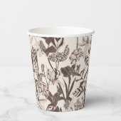 Bloei betegelde siertextuur met bloemen. papieren bekers (Achterkant)