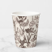 Bloei betegelde siertextuur met bloemen. papieren bekers (Voorkant)