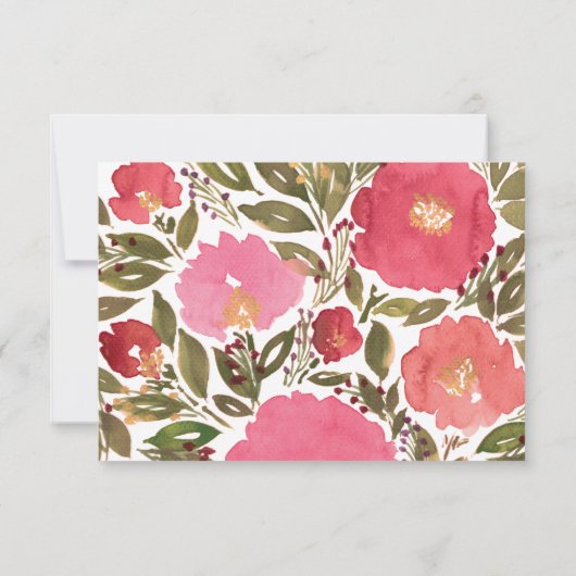 Bloei Bloemen Bedankt Kaart (Achterkant)