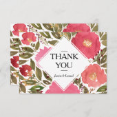 Bloei Bloemen Bedankt Kaart (Voorkant / Achterkant)
